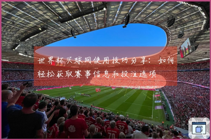 世界杯买球网使用技巧分享:如何轻松获取赛事信息和投注选项